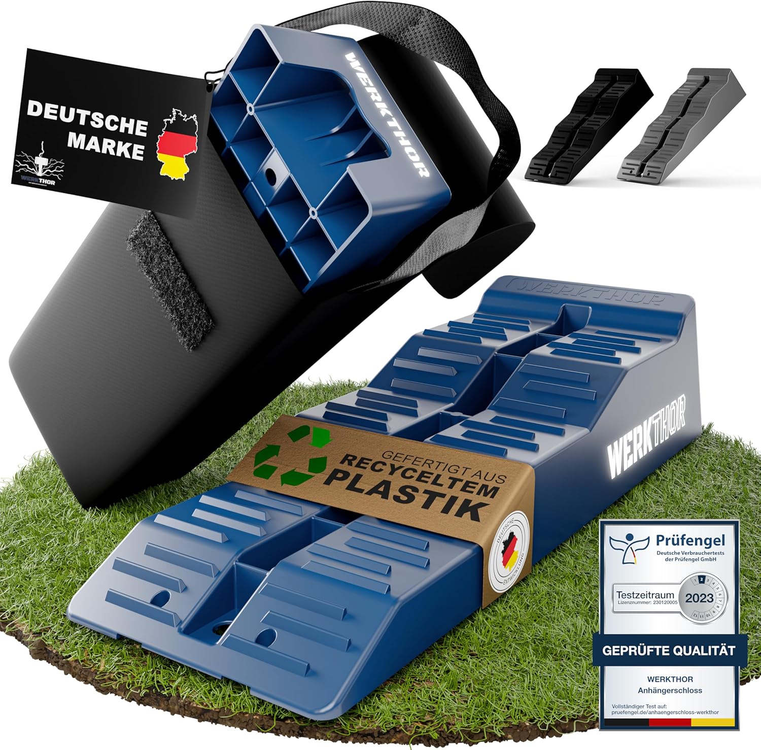 WERKTHOR Auffahrkeile 2er Set Blau mit Tasche | Wohnmobil & Wohnwagen & VAN WERKTHOR Auffahrkeile 2er Set Blau mit Tasche | Wohnmobil & Wohnwagen & VAN