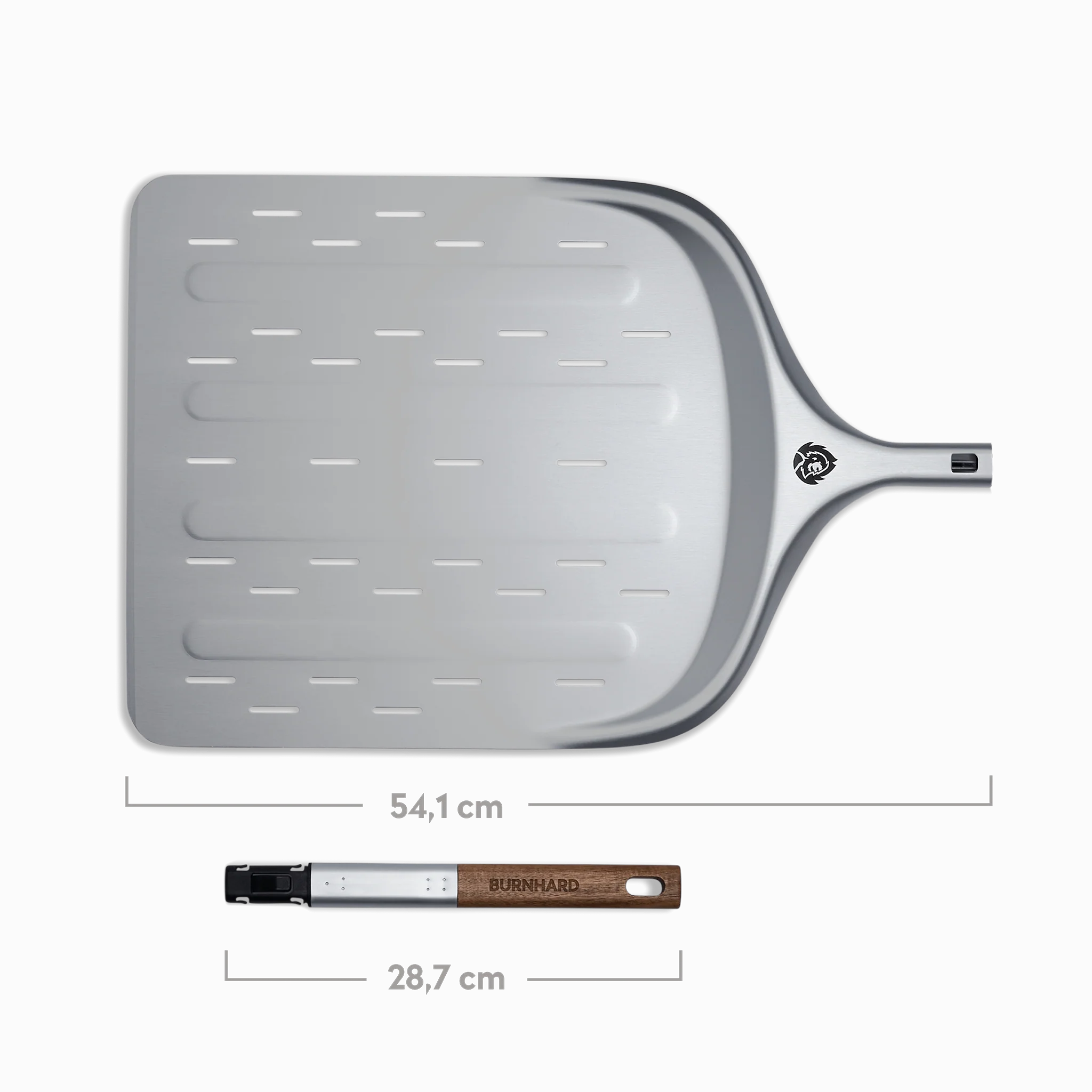 BURNHARD Pizzaaufsatz Starter-Set 2-tlg. mit Pizzaschieber 36 cm von BURNHARD