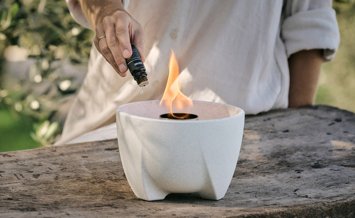DENK Keramik Schmelzfeuer Outdoor DENK Albicium® - Edles Naturporzellan für stimmungsvolle Feuermomente im Garten | SFA von DENK Keramik