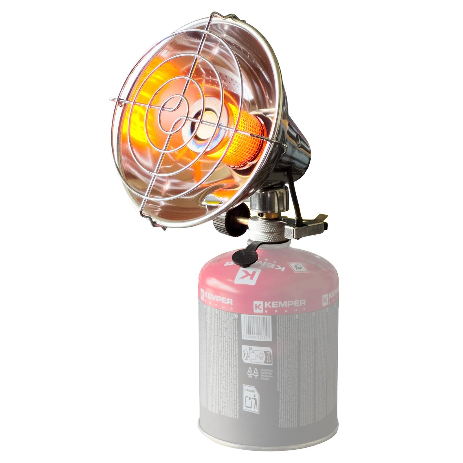 GARDINGER Heat Hunter Camping Heizstrahler 1,8 kW mit Piezozündung für Gaskartuschen