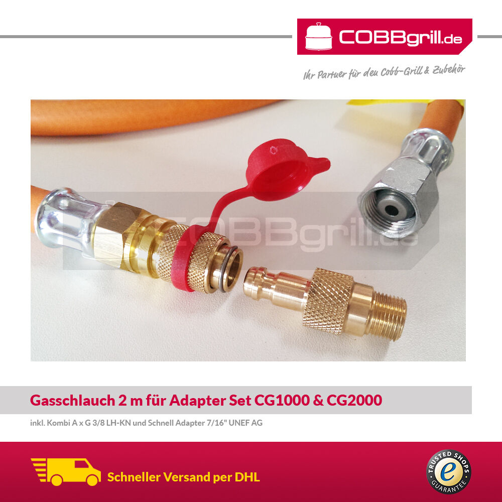 Cobb Premier Gas Grill Multifunktionsküche inkl. Adapter Set (CG2000) für 5kg oder 11kg Gasflasche