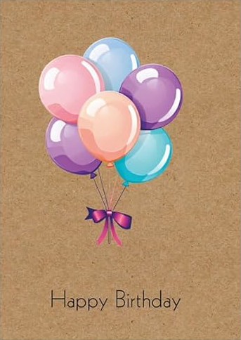Grußkarte 7 - Happy Birthday Ballons von  Grußkarte