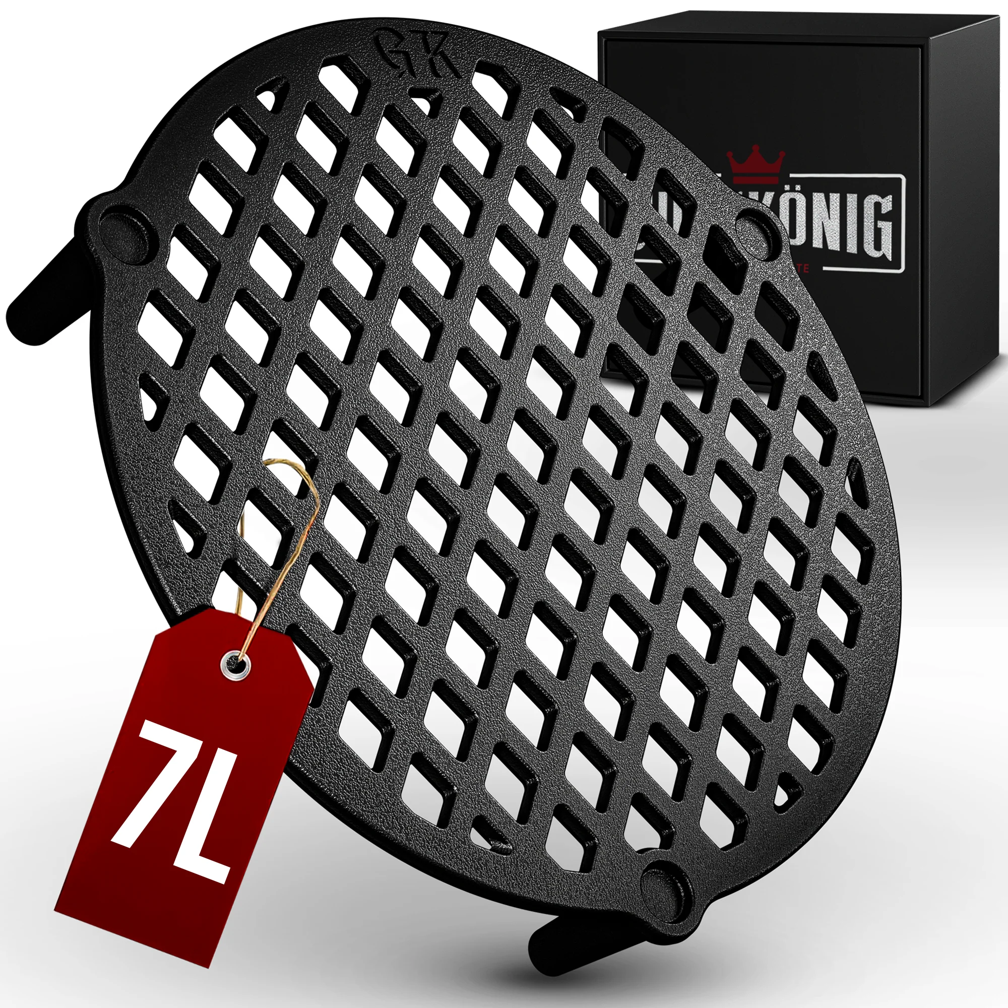 GUSSKÖNIG Gusseisen Stapelrost für Dutch Oven 7 Liter Ø 23cm
