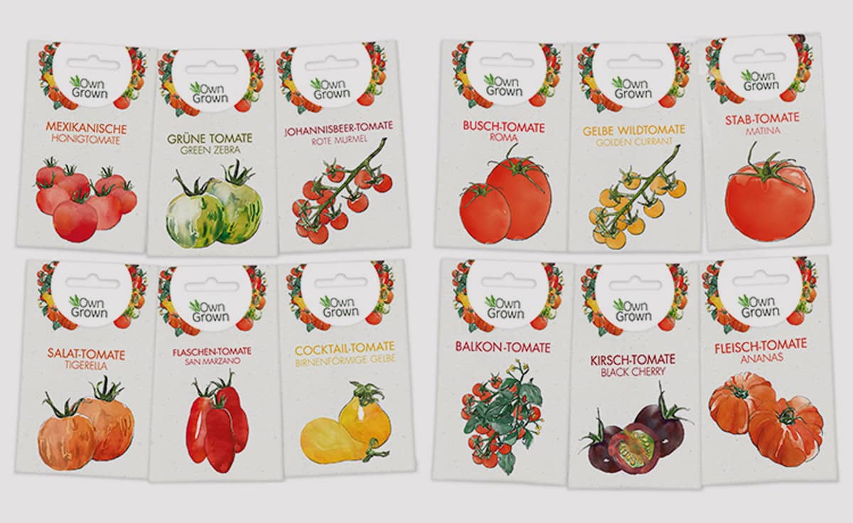 Tomatensamen-Set mit 12 verschiedenen Sorten für Mikrogarten | MG-T von DENK Keramik