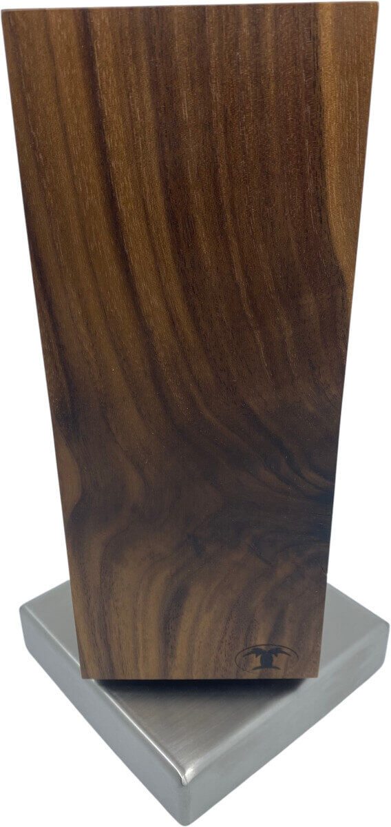 Blockwerk Monolith Messerblock in Nussbaumholz | Magnetisch mit Edelstahl-Sockel | 360 Grad von Blockwerk Blockwerk Monolith Messerblock in Nussbaumholz | Magnetisch mit Edelstahl-Sockel | 360 Grad von Blockwerk