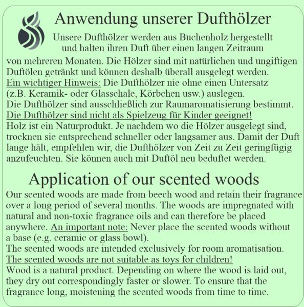 50x Flieder Duftholz zur Lufterfrischung und Raumbeduftung - Dufthölzer - Duftfrüchte - Duftkugel