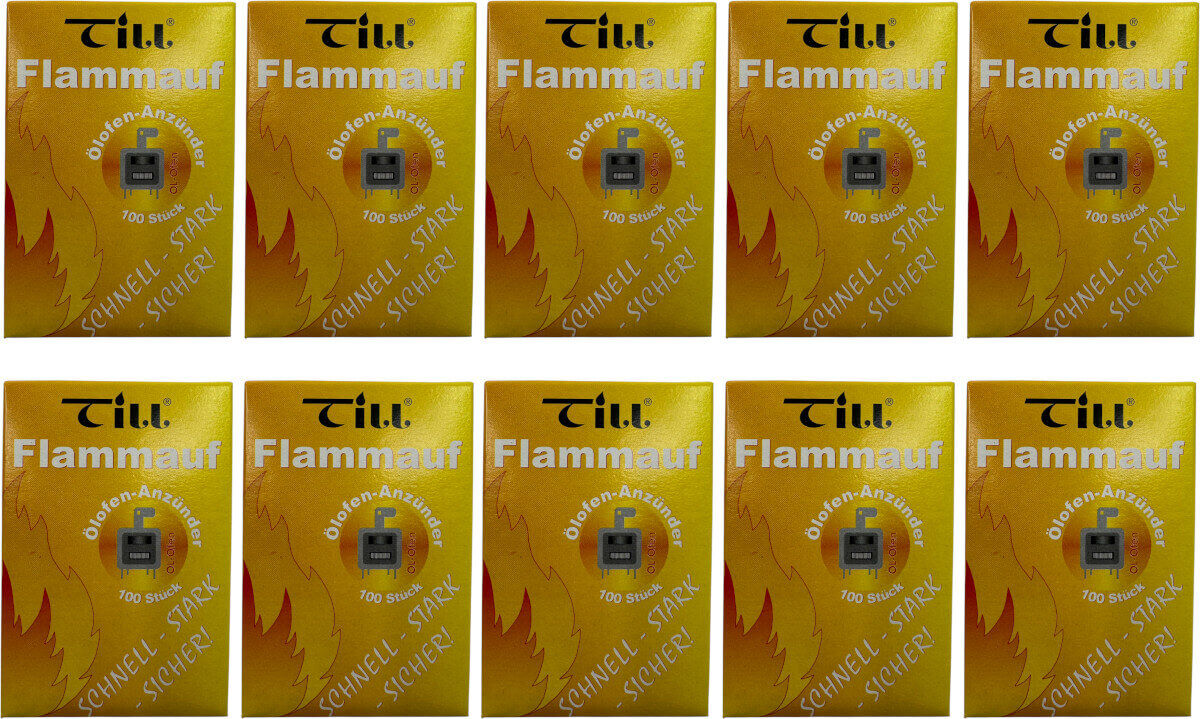 10x TILL Flammauf | Ölofenanzünder | 1000 Stück von Till 10x TILL Flammauf | Ölofenanzünder | 1000 Stück von Till