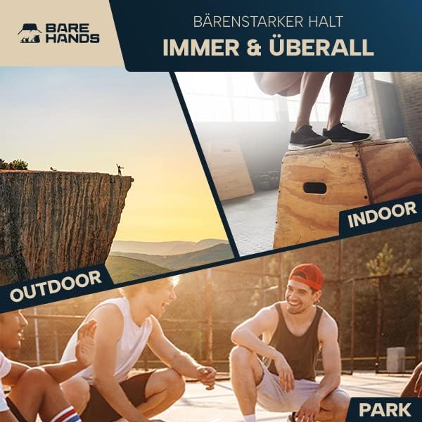 BARE HANDS Liegestützgriffe Größe M aus hellem Holz rutschfest und gelenkschonend für Calisthenics Indoor und Outdoor von Bare Hands