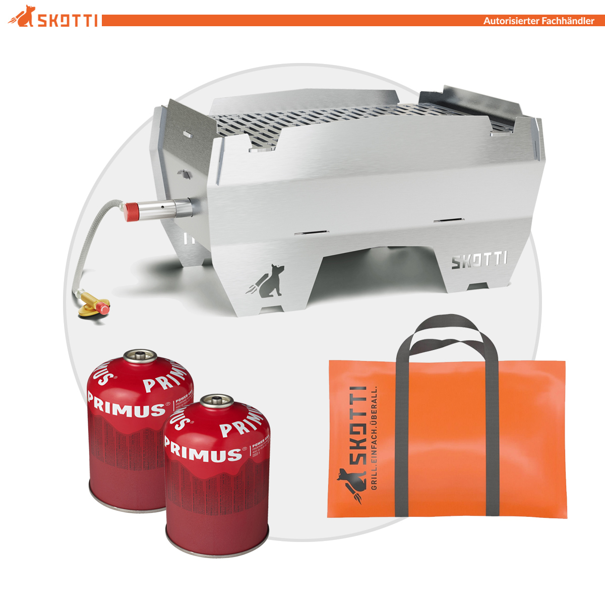 SKOTTI Grill 2.0 + 2x PRIMUS Gas + Tasche SKOTTI Grill 2.0 + 2x PRIMUS Gas + Tasche