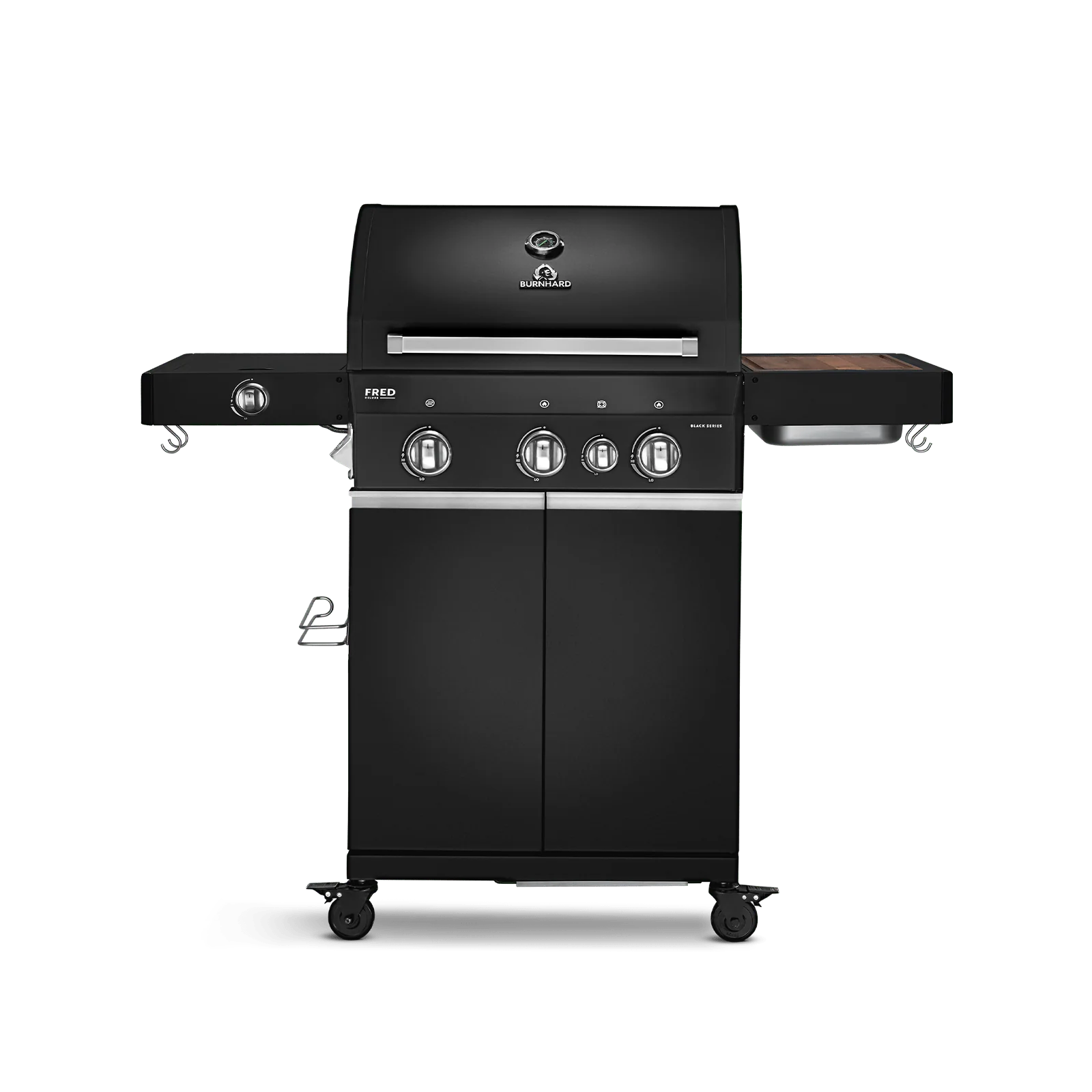 BURNHARD FRED Deluxe Gasgrill 3-Brenner in der Farbe Schwarz mit Edelstahlrost BURNHARD FRED Deluxe Gasgrill 3-Brenner in der Farbe Schwarz mit Edelstahlrost
