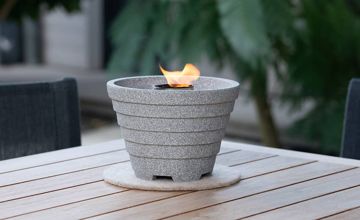 DENK Untersetzer Wolle 20 cm natur für Schmelzfeuer Outdoor von DENK Keramik