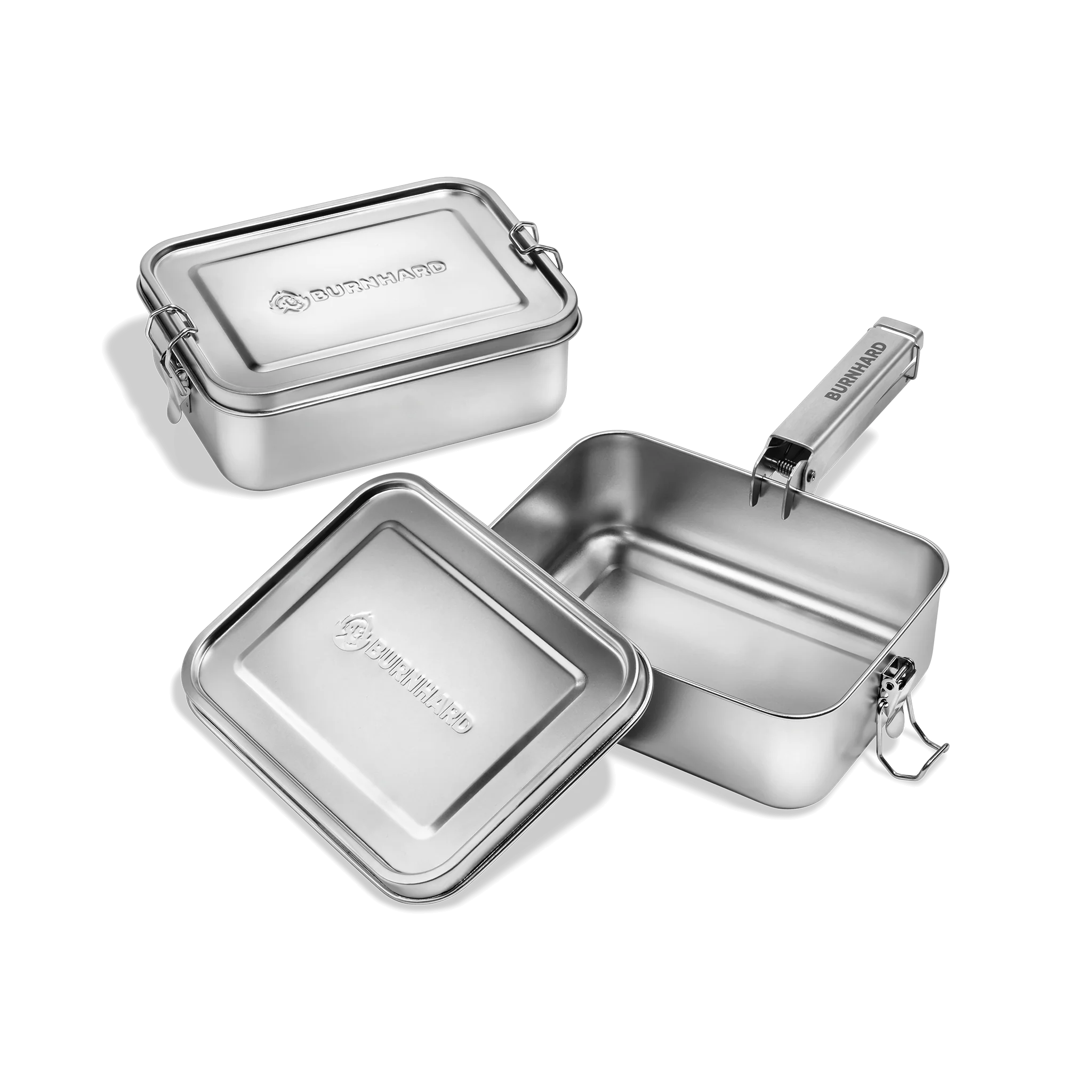 BURNHARD JONES 2x 1,2 Liter Kochgeschirr Edelstahl für Camping und Outdoor Küche