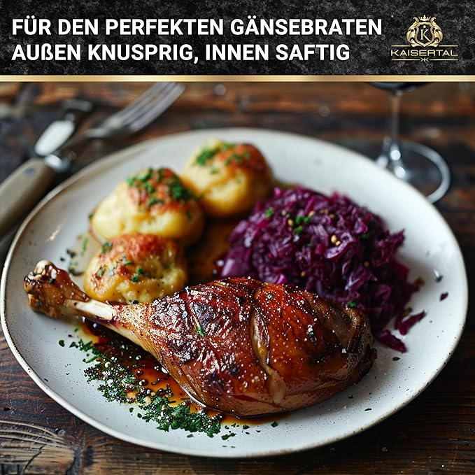 KAISERTAL Emaillierter Gusseisen Bräter 32 cm mit Deckel 10 Liter von KAISERTAL