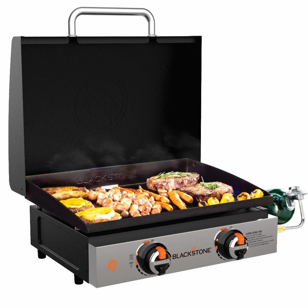 BLACKSTONE 22″ Griddle Tischgrill mit 2 Brennern inkl. Deckel