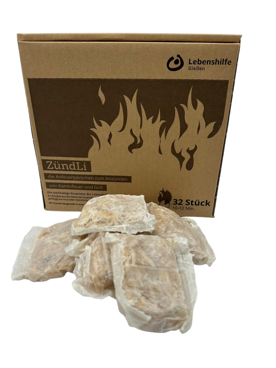 1x ZündLi die Anfeuerpäckchen zum Anzünden von Holzfeuer und Grill - 32 Stück von ZündLi 1x ZündLi die Anfeuerpäckchen zum Anzünden von Holzfeuer und Grill - 32 Stück von ZündLi