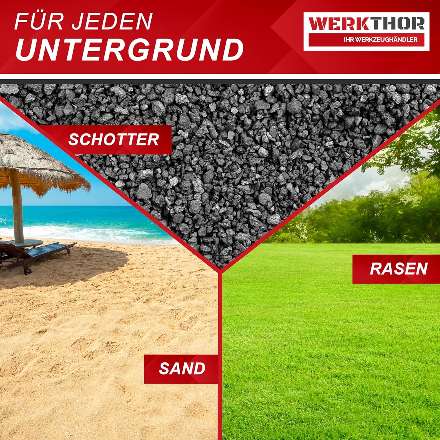 WERKTHOR Auffahrkeile 2er Set Schwarz / Rot | Wohnmobil & Wohnwagen & VAN & Anhänger von WERKTHOR