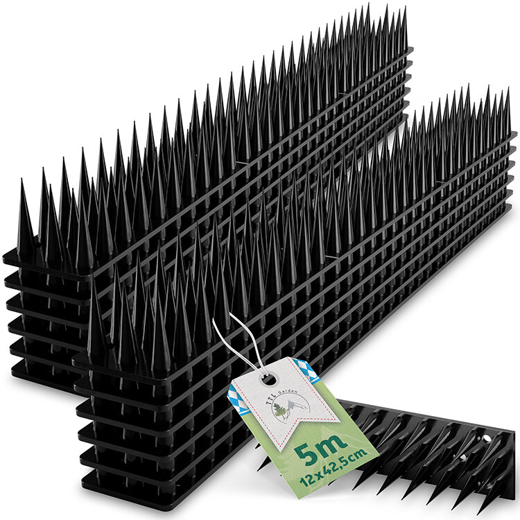TTL Garden Vogelabwehr Spikes Kunststoff schwarz - Taubenabwehr Vogelschreck 5m TTL Garden Vogelabwehr Spikes Kunststoff schwarz - Taubenabwehr Vogelschreck 5m