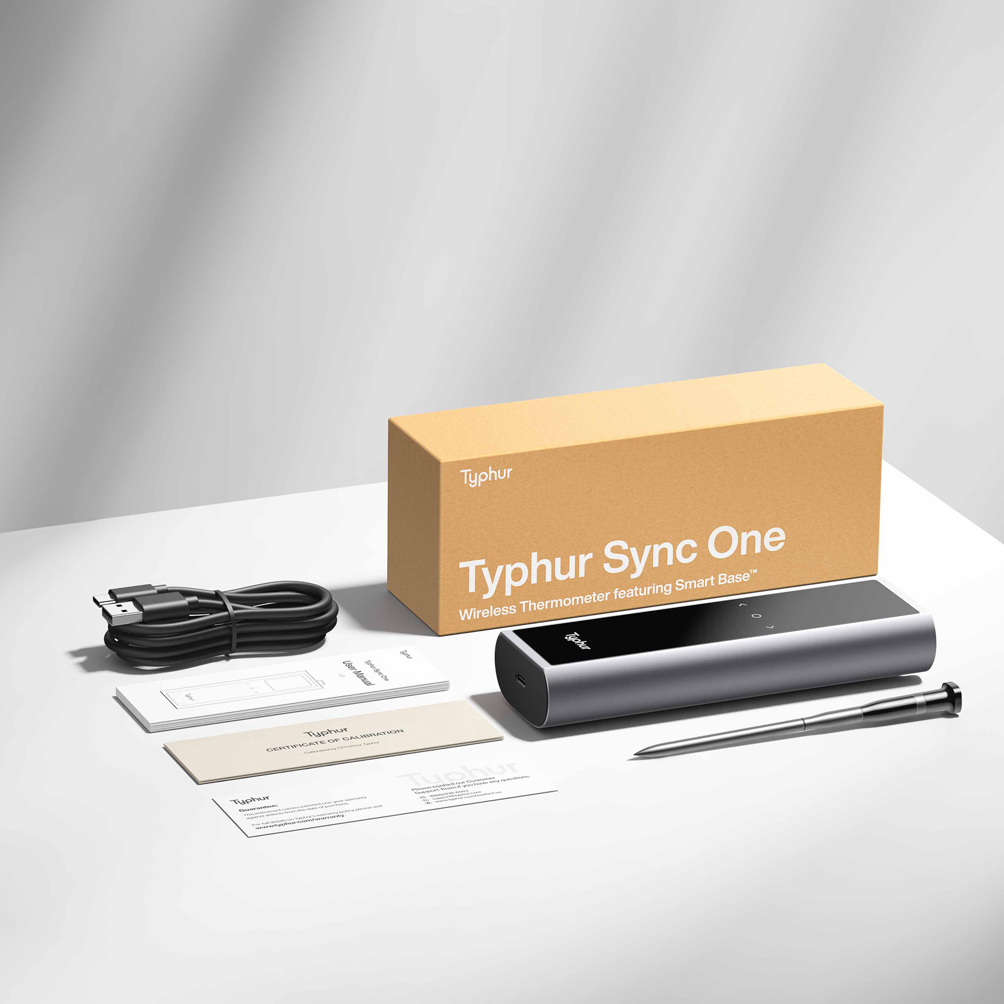 Typhur Sync One Wireless - Professionelles Digital Fleischthermometer IP67 wasserdicht von Typhur Typhur Sync One Wireless - Professionelles Digital Fleischthermometer IP67 wasserdicht von Typhur