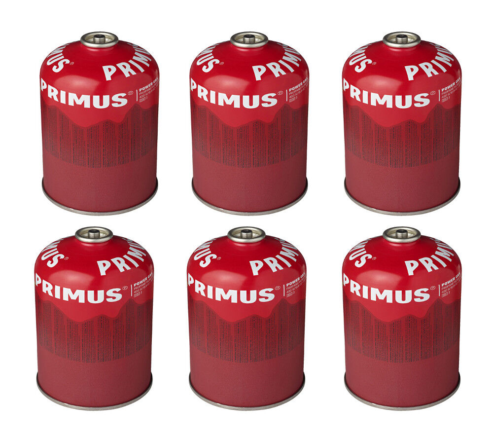 6x Power PRIMUS Gas Ventilgaskartusche mit selbstschließendem Ventil - 450g (PG450-6) von Primus