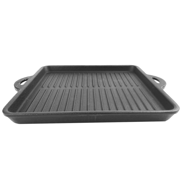 GARDINGER Grillplatte aus Guss für einflammige Universal Kartuschen Kocher 22 cm von HUW24