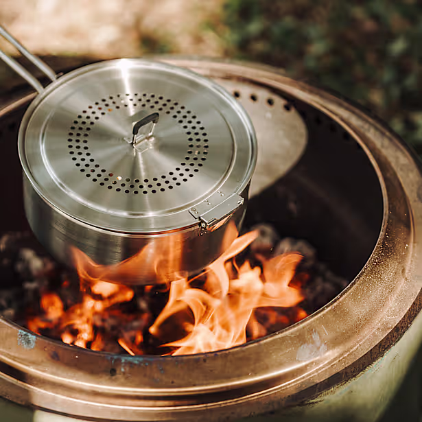 Solo Stove Bonfire Popcorn Maker aus Edelstahl