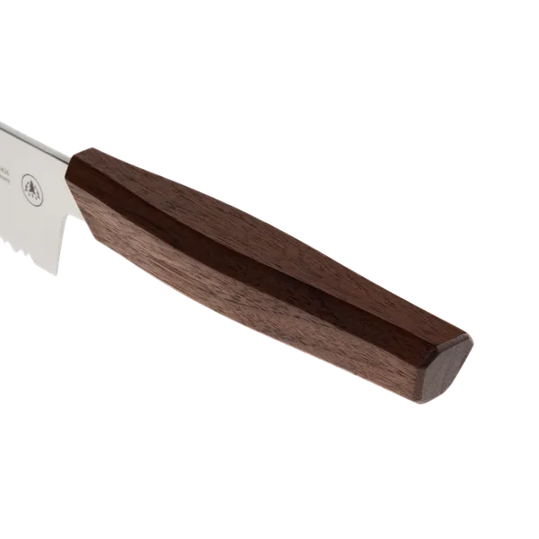 HORL® Brotmesser Nussbaum mit Triple Pro Cut Wellenschliff und Massivholzgriff 24 cm Klinge
