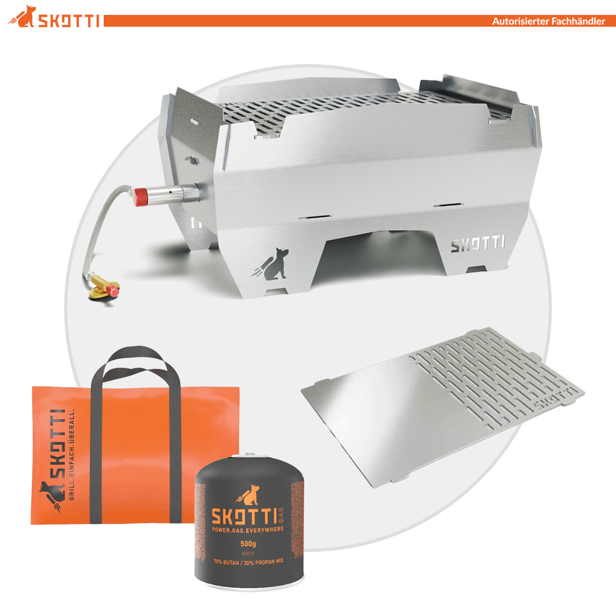 SKOTTI Grill 2.0 + PLANCHA + 1x SKOTTI Gas SKOTTI Grill 2.0 + PLANCHA + 1x SKOTTI Gas