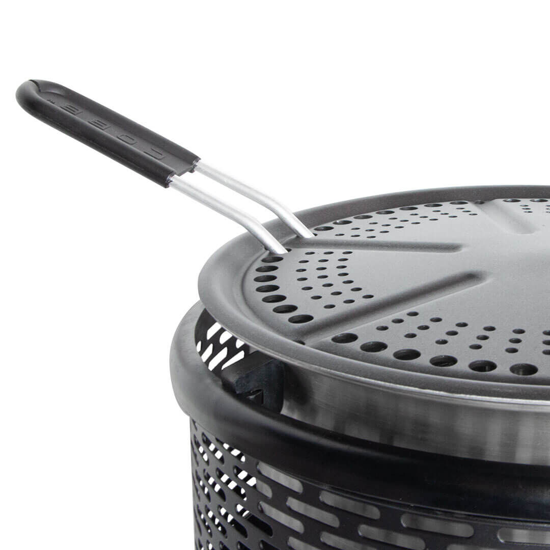 Cobb PRO BLACK Holzkohle Grill inkl. Grillplatte ~ 6-teilig inkl. Cobble Stone | SET 3 von Cobb