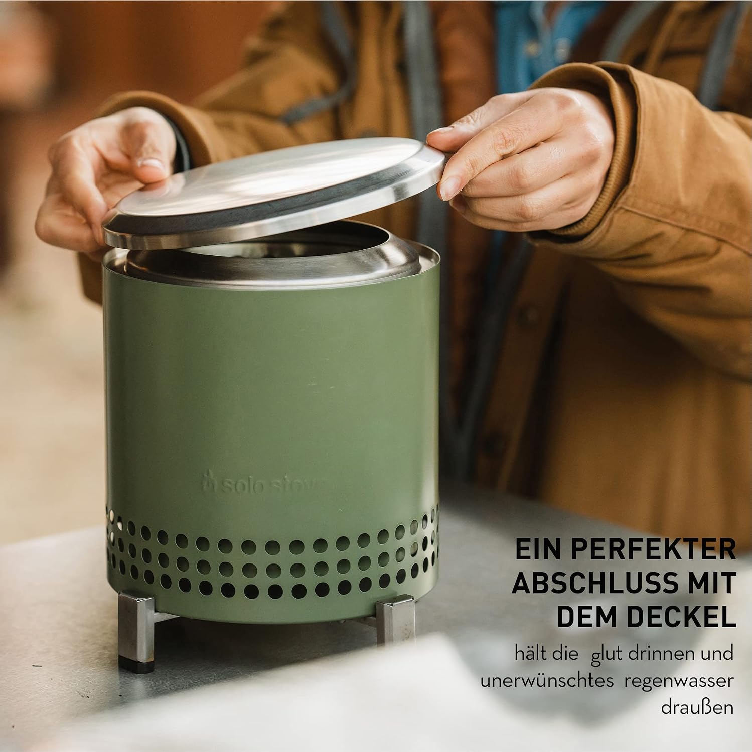 Solo Stove Mesa XL Accessorie-Set | Inkl. 4 Mini-Röstspieße aus Edelstahl + Ablagen, Pellet Schaufel, Mesa XL Deckel, Aufbewahrungsetui