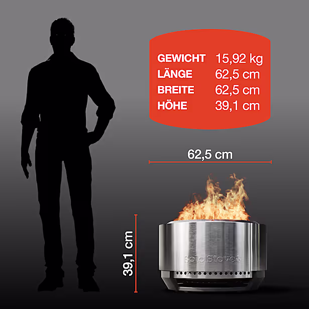Solo Stove Summit 24" Feuerschale - Premium Feuerstelle mit Quick-Strike Cone™ und raucharmer Verbrennung für 5-7 Personen von Solo Stove