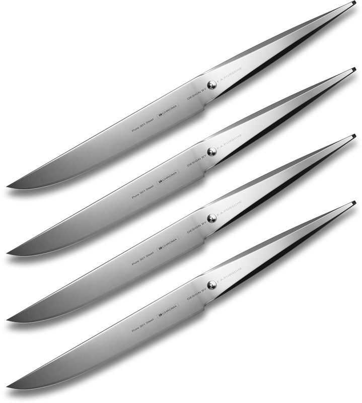 CHROMA P-16 Steakmesser Set - Profi-Qualität für Steakliebhaber - Design by F.A. Porsche