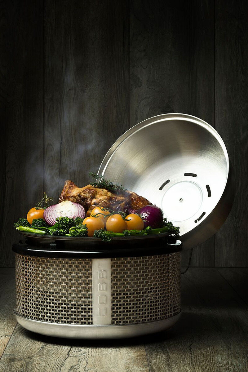 Cobb Premier AIR DELUXE Grill inkl. Air Deckel & Griddle & Bratenrost & Tasche & Cobble Stone
