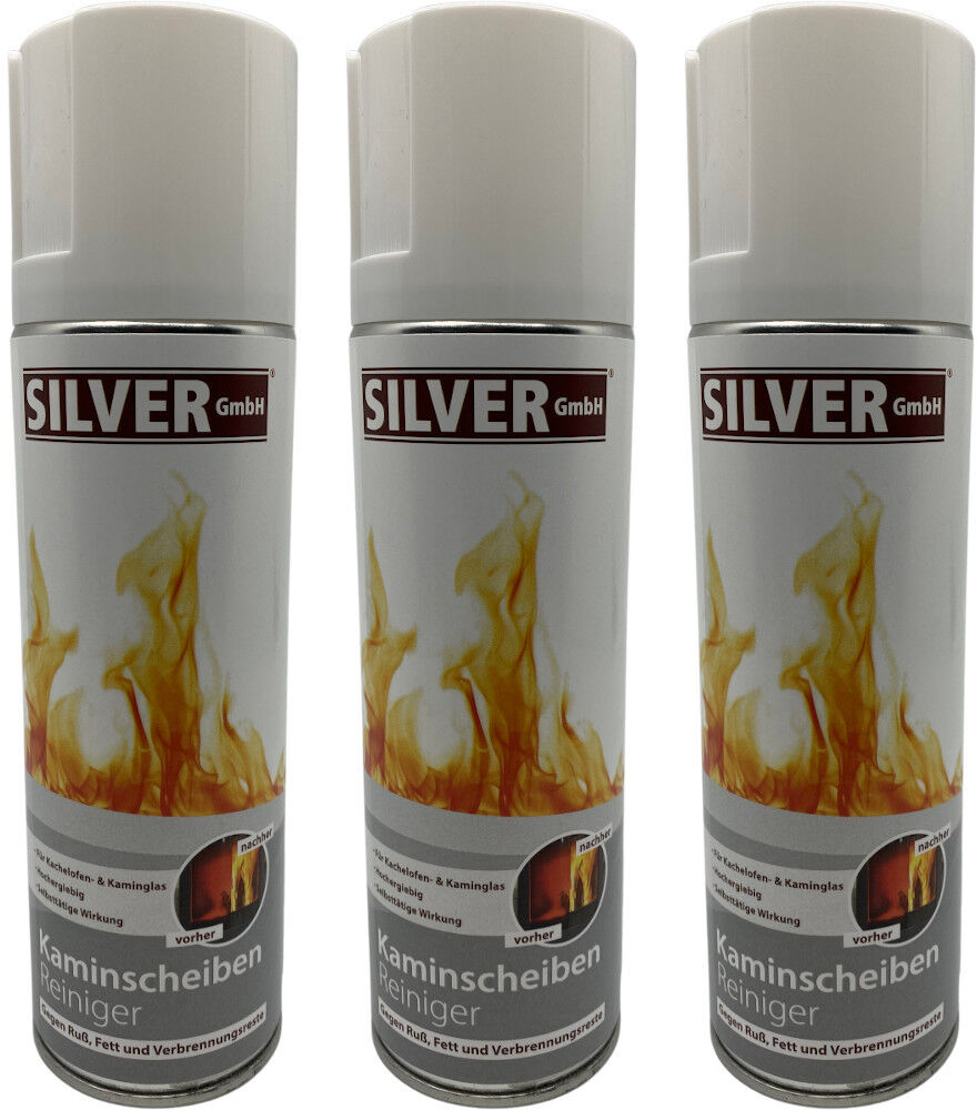3x 300ml SILVER GmbH Kaminscheiben Reiniger | Aktivschaum | Kaminglas | Ofenglas | Made in Germany von SILVER GmbH 3x 300ml SILVER GmbH Kaminscheiben Reiniger | Aktivschaum | Kaminglas | Ofenglas | Made in Germany von SILVER GmbH