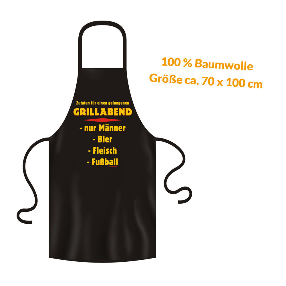 Grillschürze - Küchenschürze - Kochschürze ~ Grillabend nur Männer ~ (2948) von RAHMENLOS® Grillschürze - Küchenschürze - Kochschürze ~ Grillabend nur Männer ~ (2948) von RAHMENLOS®