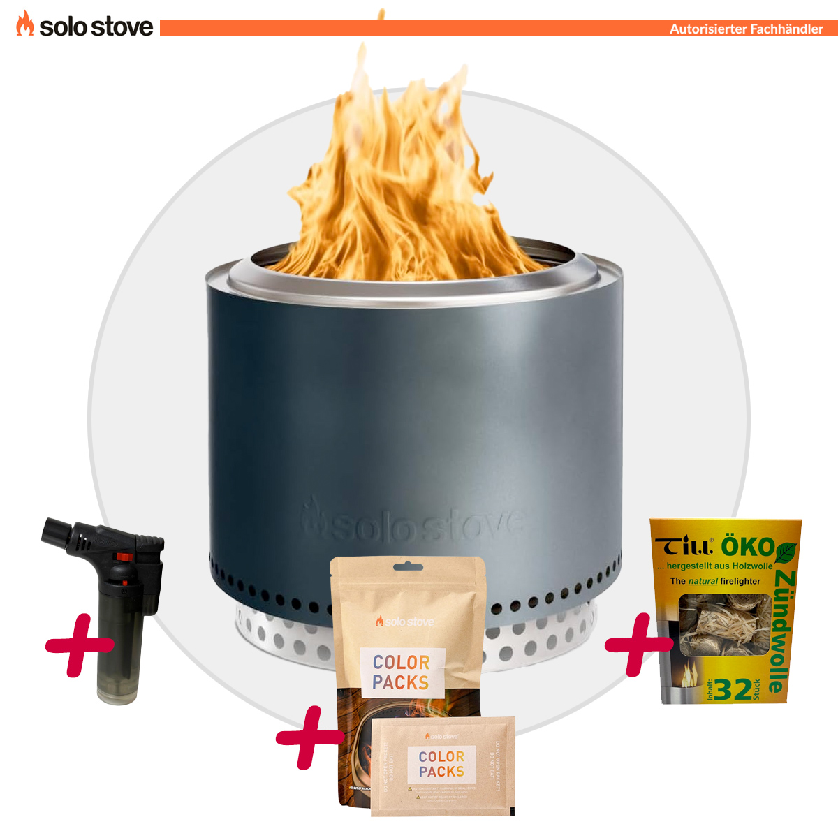 Solo Stove BONFIRE 2.0 + STAND Gunmetal Metallic + Buntes Feuer + Anzünder - AKTION  von Solo Stove