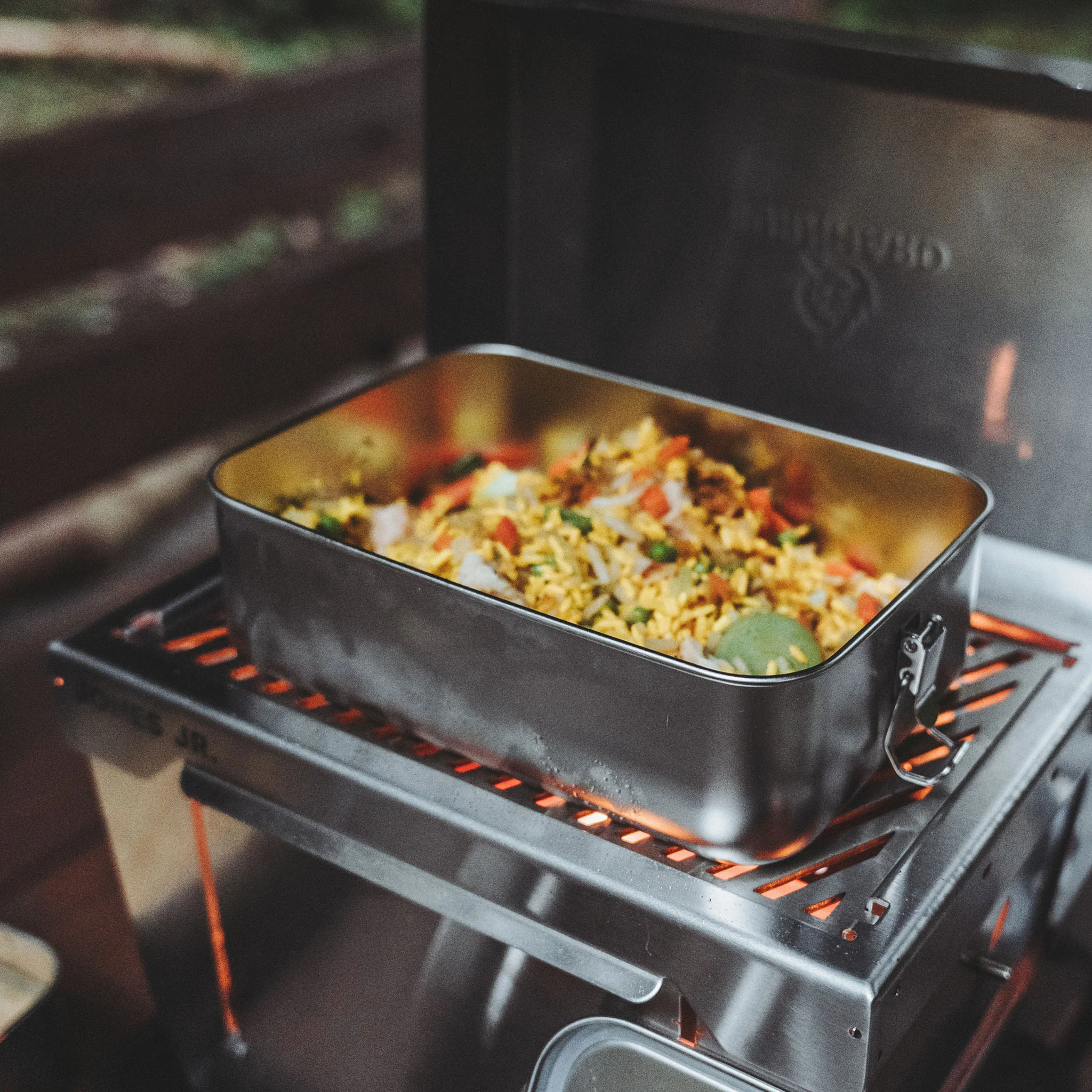 BURNHARD JONES Kochgeschirr 2,4 Liter Edelstahl Die mobile Outdoor Küche für echte Grillfans von BURNHARD