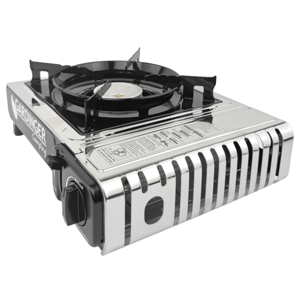 GARDINGER Universal Kartuschen Kocher Safety Camp Allgas mit Piezo Zündung von HUW24