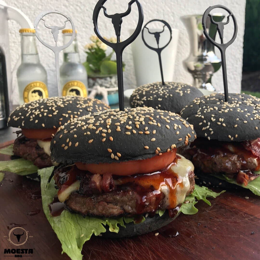 BurgerSpieß 6er Set Black Kunststoff