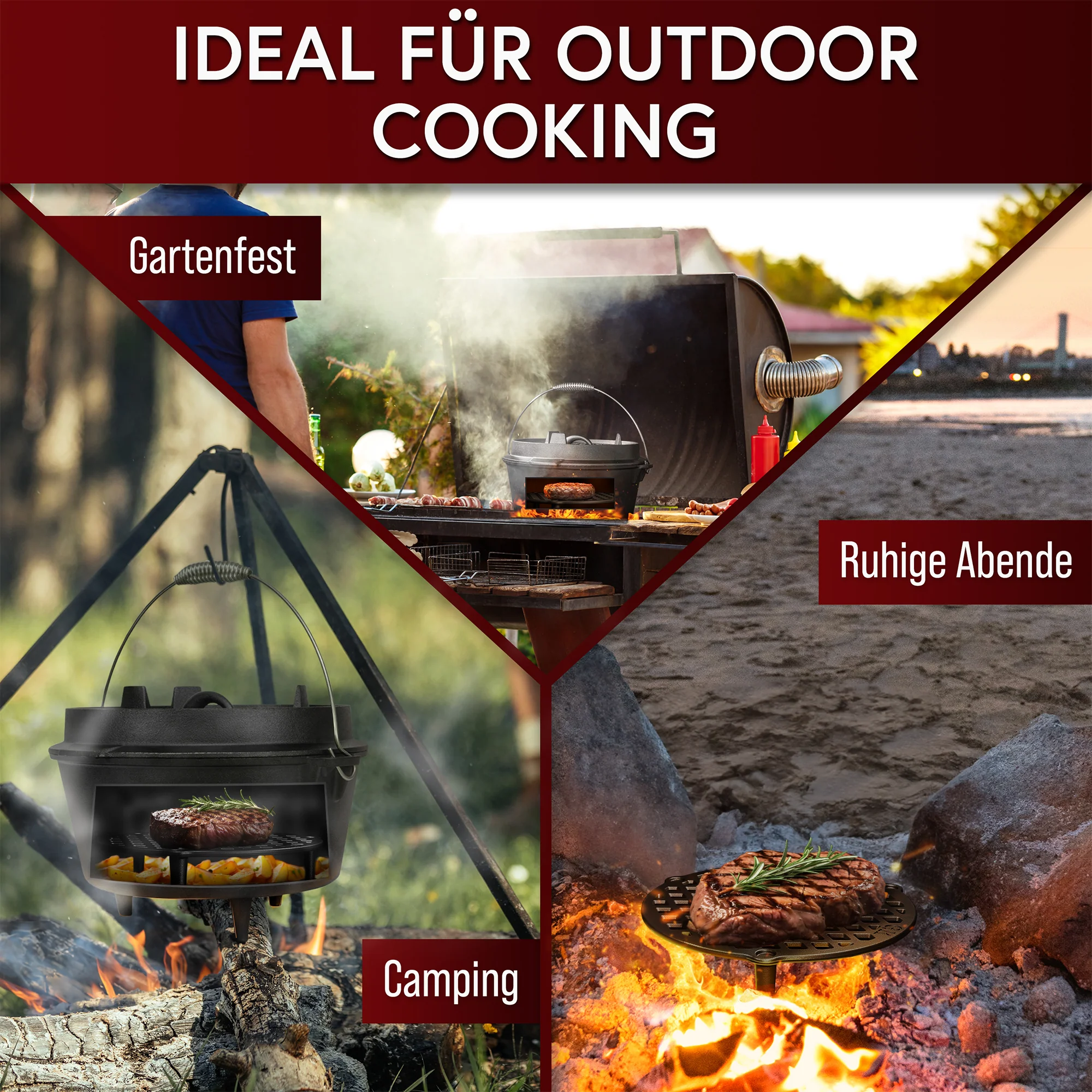 GUSSKÖNIG Gusseisen Stapelrost für Dutch Oven 7 Liter Ø 23cm von GUSSKÖNIG