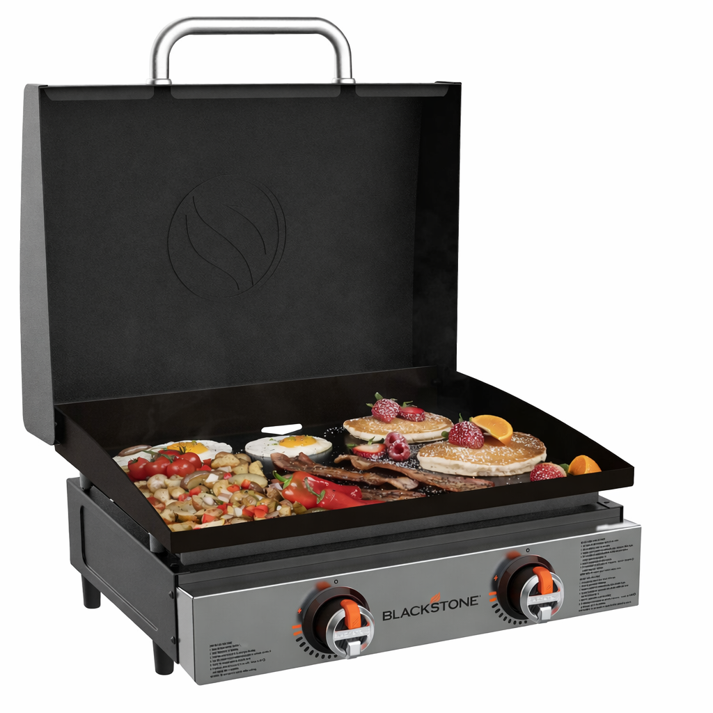 BLACKSTONE 22 Zoll Gas Griddle Tischgrill mit 2 Brennern inklusive Deckel und 7 kW Leistung von Blackstone