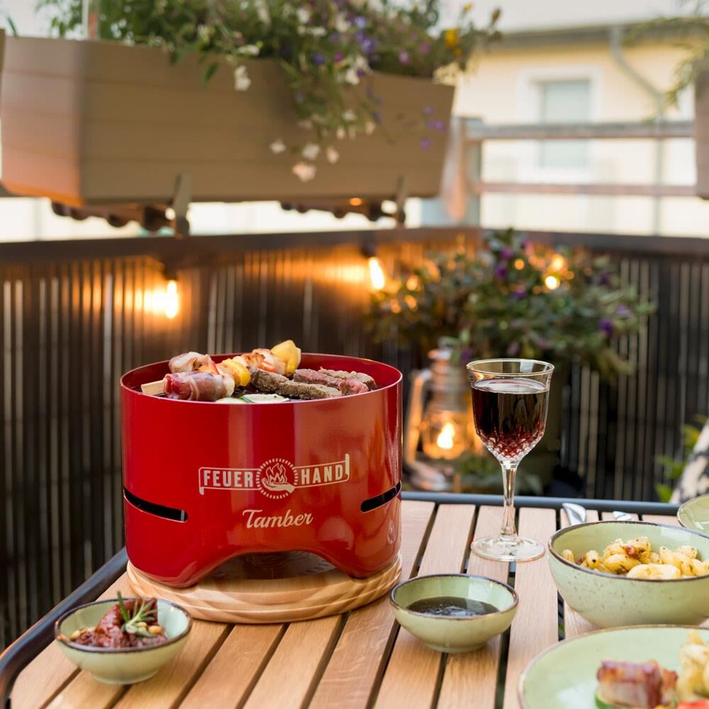 Feuerhand Tischgrill Tamber Ruby Red | Der ideale Tischgrill für genussvolle Momente zu zweit von Feuerhand Feuerhand Tischgrill Tamber Ruby Red | Der ideale Tischgrill für genussvolle Momente zu zweit von Feuerhand