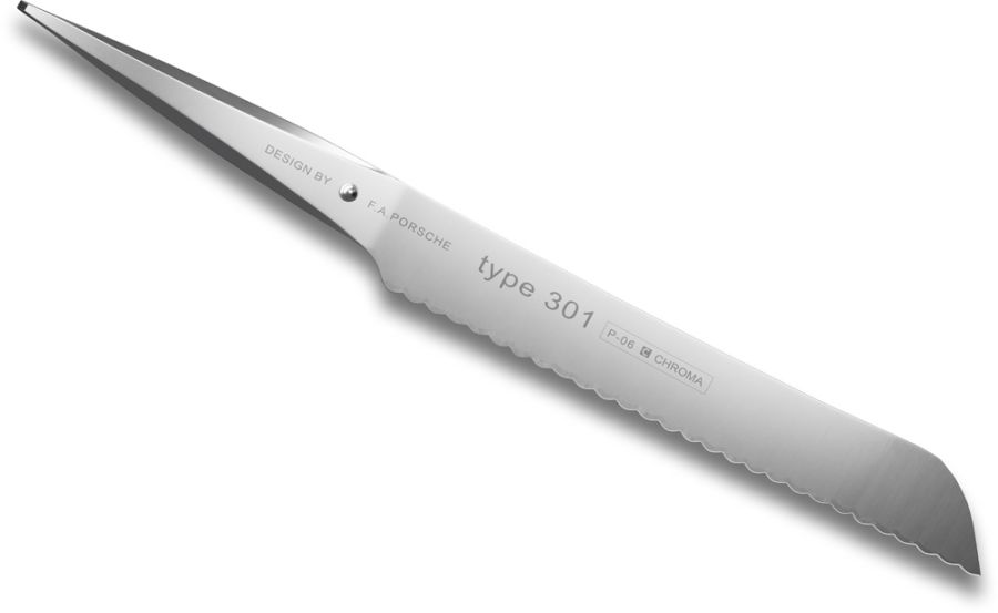 CHROMA Type 301 P-06 Brotmesser 20,9 cm Design by F. A. Porsche von CHROMA