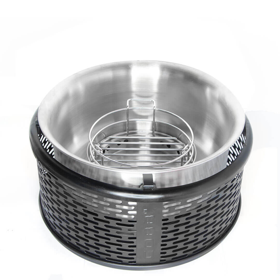 Cobb PRO BLACK Holzkohle Grill inkl. Grillplatte ~ 8-teilig inkl. Cobble Stone | SET 4 von Cobb