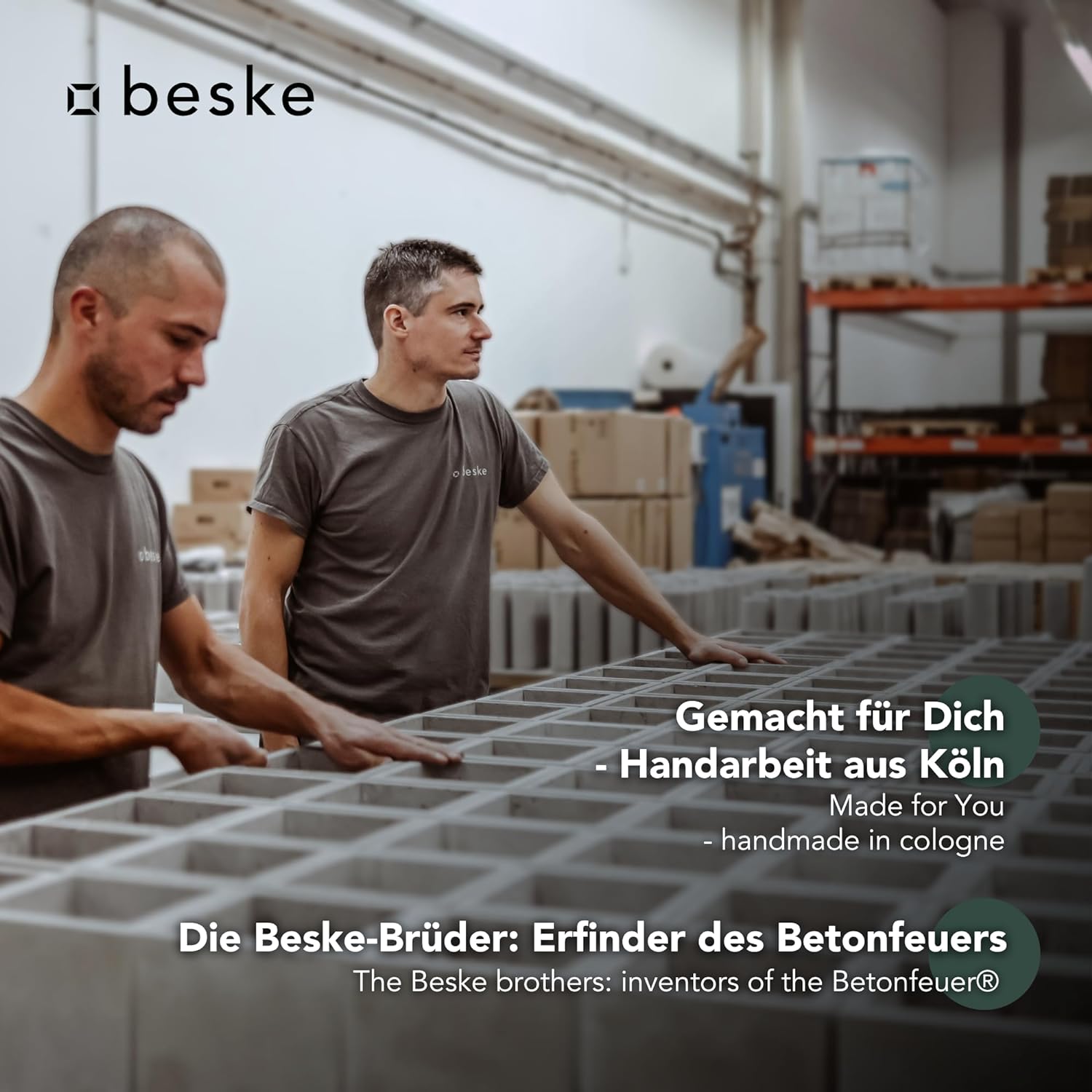 BESKE Betonfeuer Pico Outdoor 10x10x10 inkl. Löschbrett - 100% HANDARBEIT Made in Germany von BESKE Betonfeuer Pico Outdoor 10x10x10 inkl. Löschbrett - 100% HANDARBEIT Made in Germany von