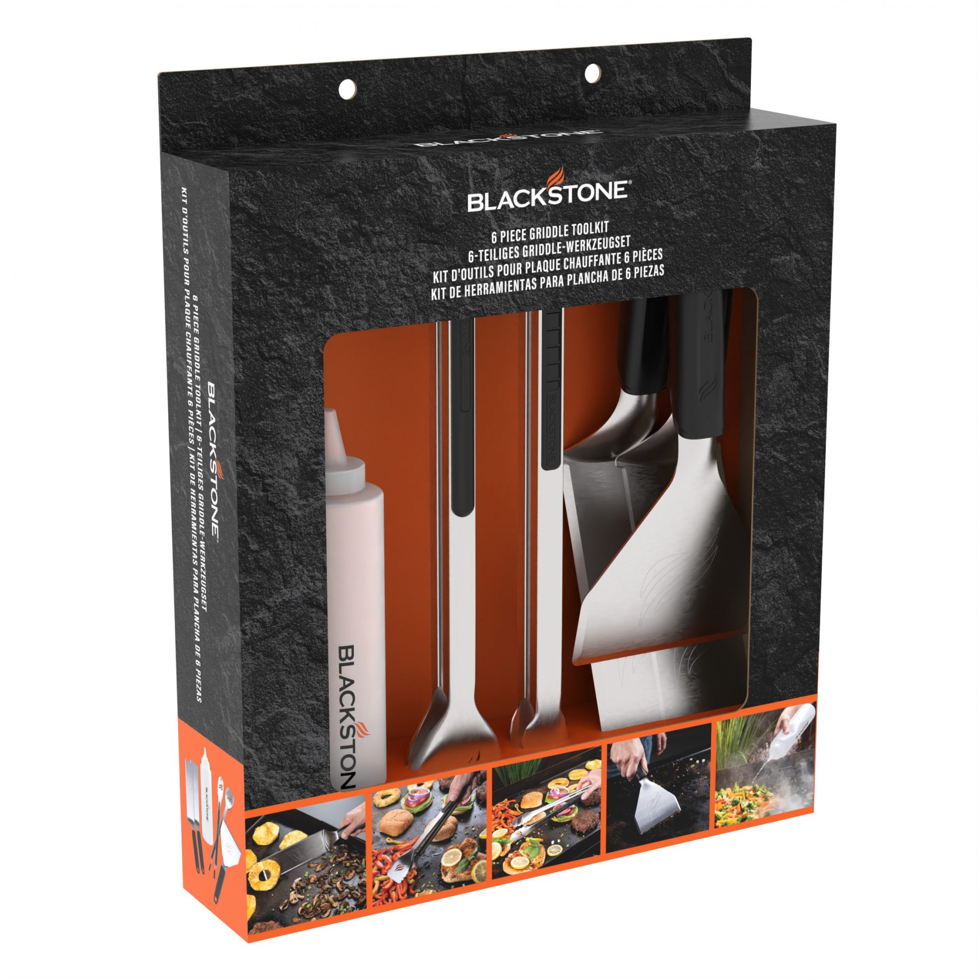 Blackstone Griddle Deluxe Pro Toolkit 6-teilig - Professionelles Grillwerkzeug für Griddle Grillplatten | 5464EU von Blackstone