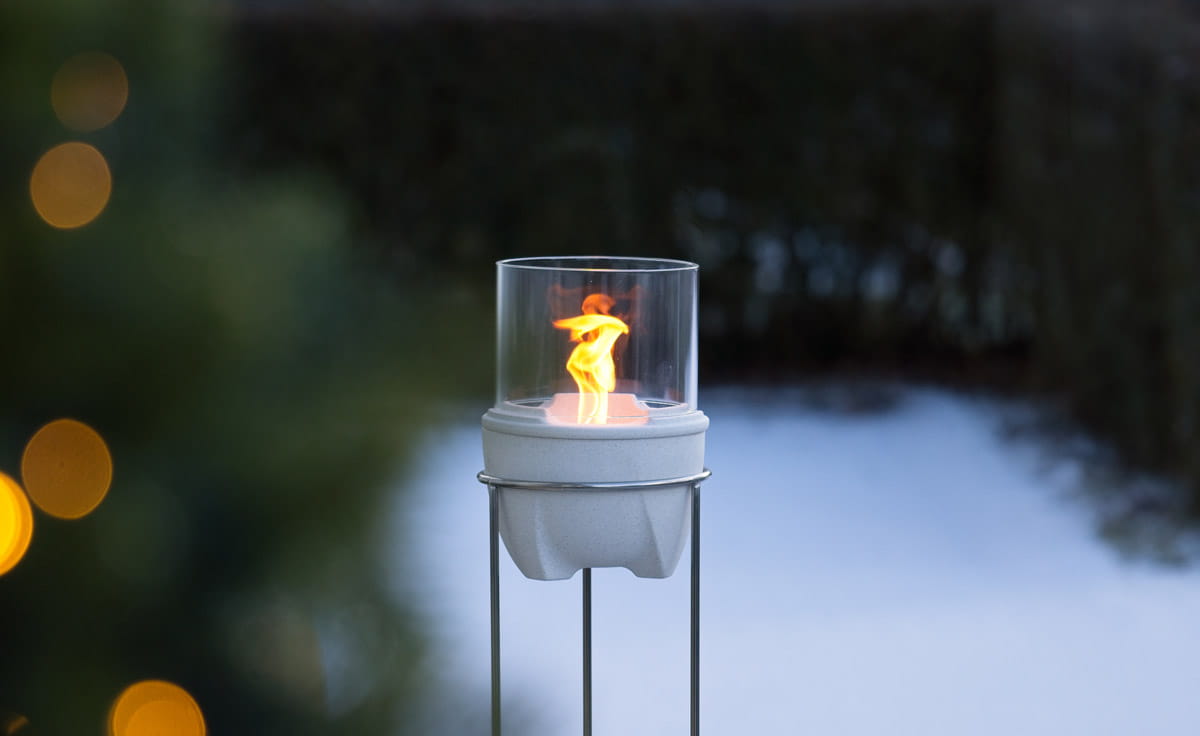 DENK Keramik Schmelzfeuer Outdoor DENK Albicium® mit Lichtglas-Aufsatz | SFA+LGA  von DENK Keramik