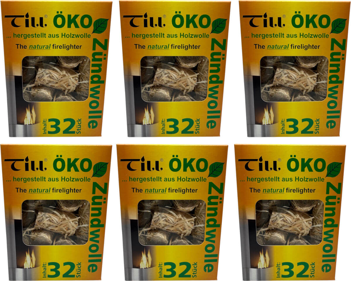 6x Till Öko Zündwolle | Grillanzünder | Ofennzünder | Kaminanzünder | 192 Anzünder von Till 6x Till Öko Zündwolle | Grillanzünder | Ofennzünder | Kaminanzünder | 192 Anzünder von Till