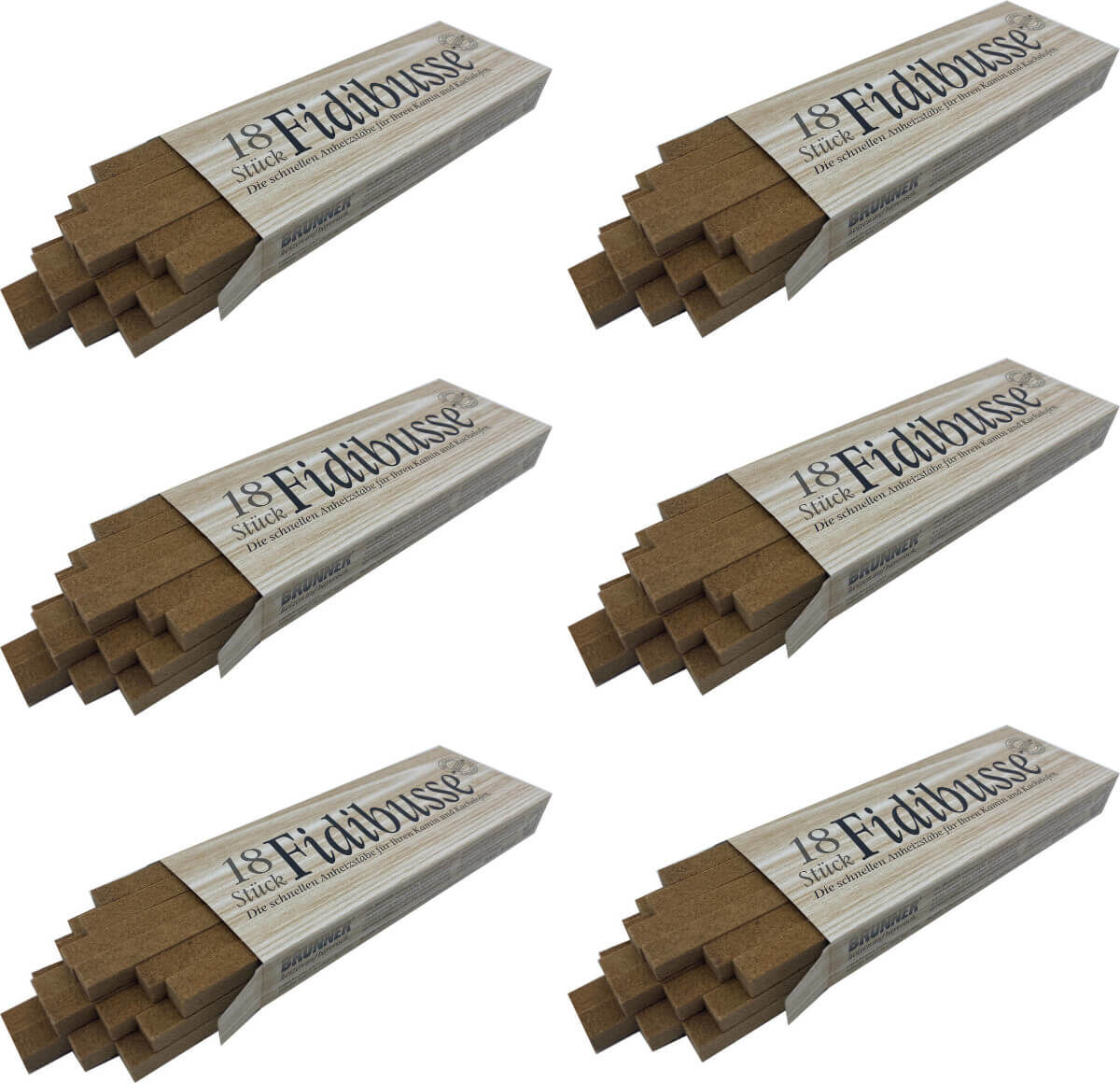 6x Brunner Fidibusse Packung ~ 108 Anzünder von Brunner