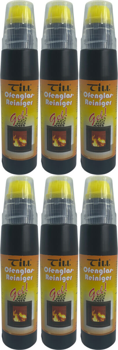 6x TILL Ofenglasreiniger Gel | Kaminglasreiniger | Spezialreiniger inkl. Bürste je 200ml von Till 6x TILL Ofenglasreiniger Gel | Kaminglasreiniger | Spezialreiniger inkl. Bürste je 200ml von Till
