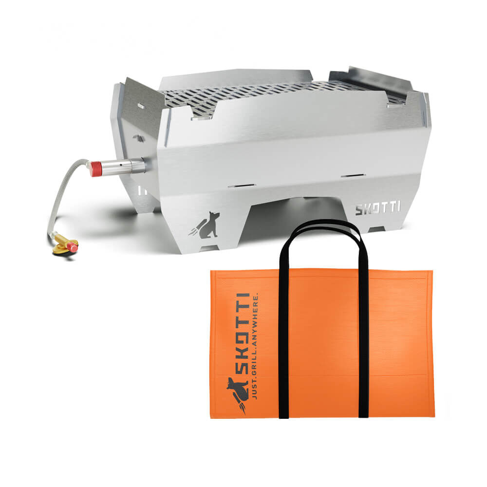 2te Wahl SKOTTI Grill 2.0 aus Edelstahl + Gasschlauch mit Regulator von SKOTTI 2te Wahl SKOTTI Grill 2.0 aus Edelstahl + Gasschlauch mit Regulator von SKOTTI